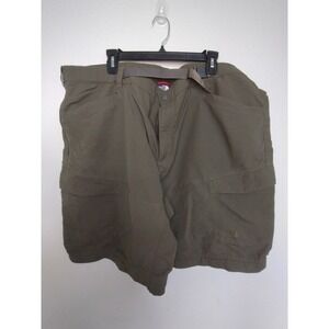 The North Face Cargo Shorts Mens XXL Long Fit Tan Attached Belt
